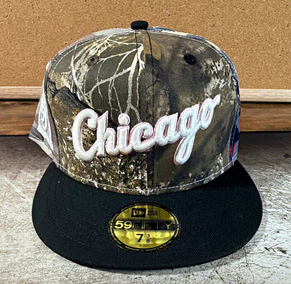 Exclusive New Era 59FIFTY Chicago White Sox Camo Multicolor MLB Fitted Cap 7 3/8